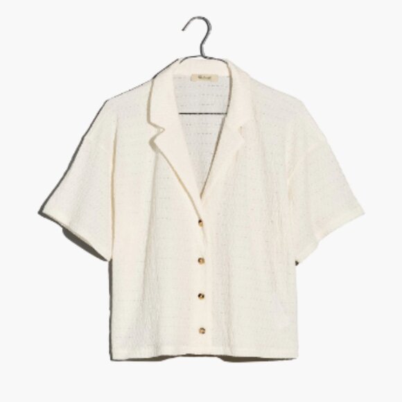 Madewell Tops - Madewell Crinkle knit button front top